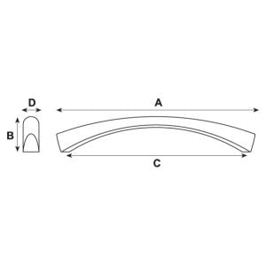 Hafele Mobilya Kulpu Pargas 160mm Paslanmaz Çelik