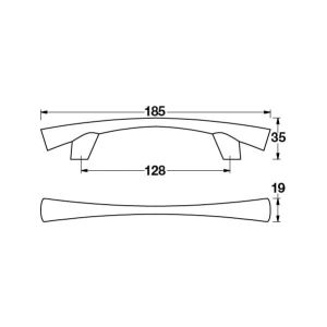 Hafele Mobilya Kulpu Arco 128mm Parlak Bakır