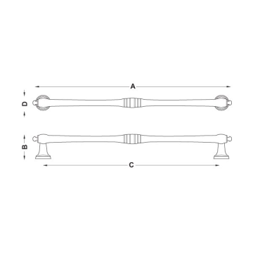 Hafele Mobilya Kulpu Gain 160mm Antik Bronz
