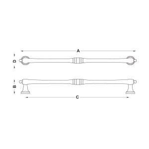 Hafele Mobilya Kulpu Gain Mk 160mm Parlak Altın
