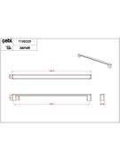 Çebi Kulp A1106 320MM (32CM) Mat Altın Mobilya Kulpu